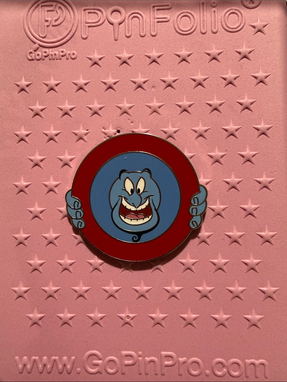 Disney Red and Blue Genie Face Pin